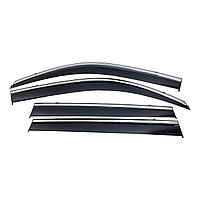 Дефлекторы окон (Ветровики) для Exeed LX 2020+ с хромированным молдингом