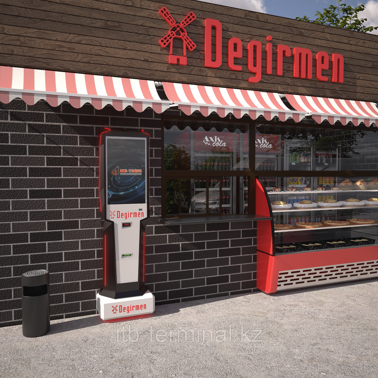 Электронный кассир 32" с фасадным стеклом, фото 1