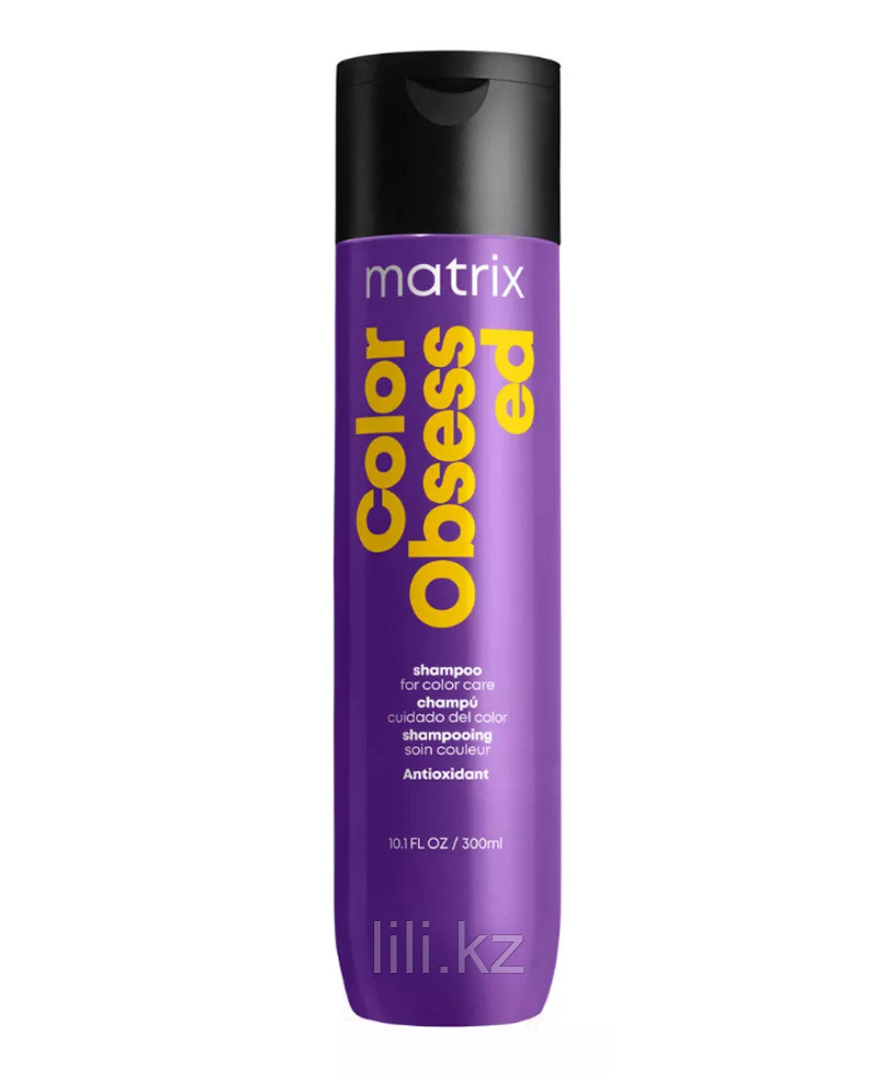 Шампунь для защиты цвета окрашенных волос с антиоксидантами Matrix total results color оbsessed shampoo 300 мл, фото 1