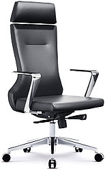 Офисное кресло Алматы крестовина металл, PU кожа 5007A для руководителя