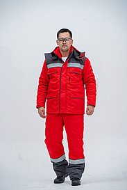 PROSAFE 6102W, куртка + полукомбинезон зимний, цвет красный/серый