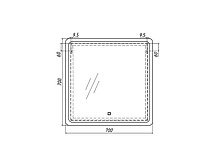 Зеркало Dream 70 alum с подсветкой Sansa, фото 4