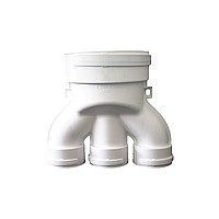 U-образный четырехсторонний соединитель Ø160-75*3 ABS (white) для вентиляции