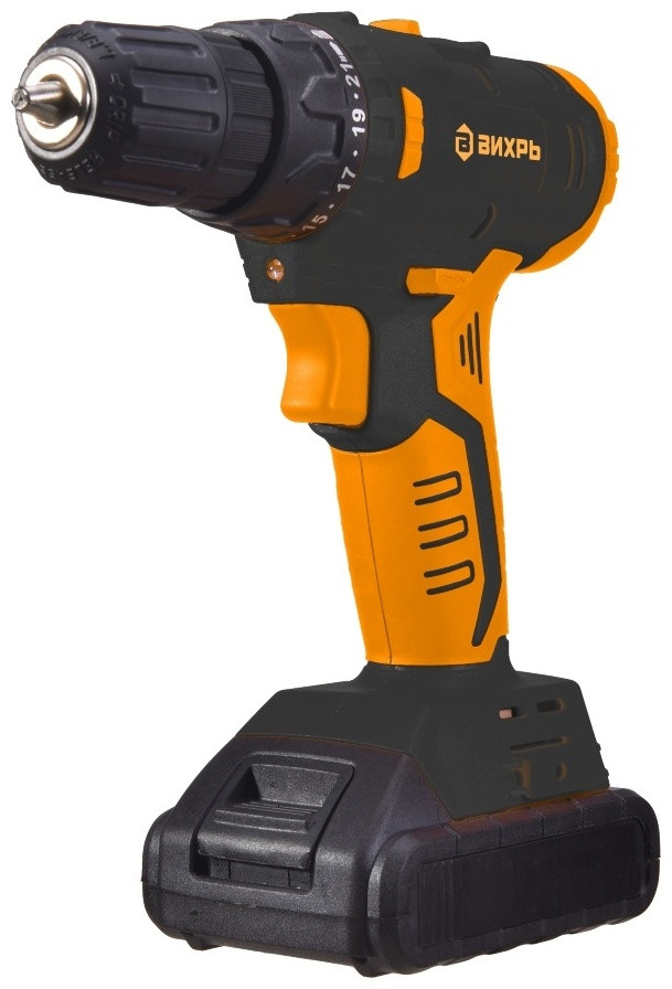 Дрель-шуруповерт аккумуляторная ДА-18Л-2К (2,0 А/ч) Вихрь, фото 1