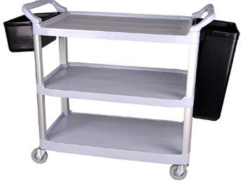 Тележка  H0406 с 3-уровневой пластиковой полкой