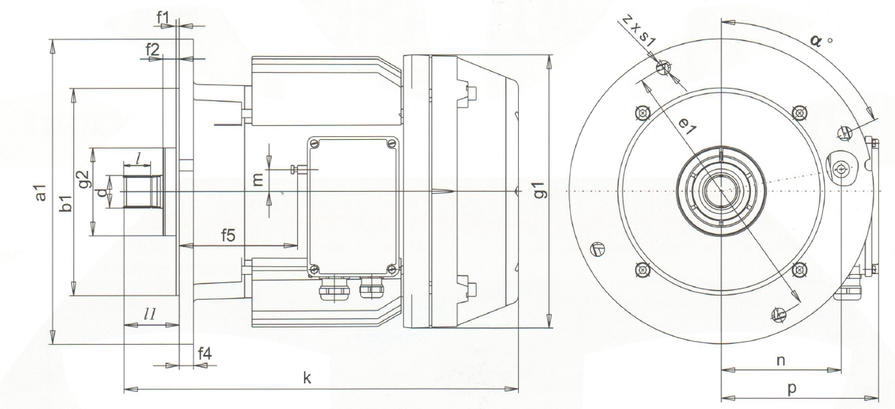 Электродвигатель подъема, односкоростной, серии VAT, HVAT КВЕ 2002-6, фото 1