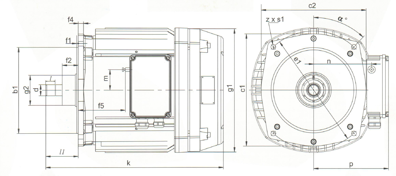 Электродвигатель подъема, двухскоростной, серии VAT, HVAT КВЕ 6003-24/6, фото 1