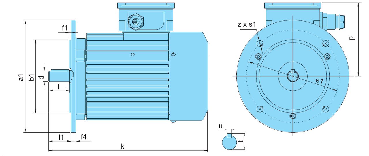 Электродвигатель для мотор-редуктора АВЕ 80-4, фото 1