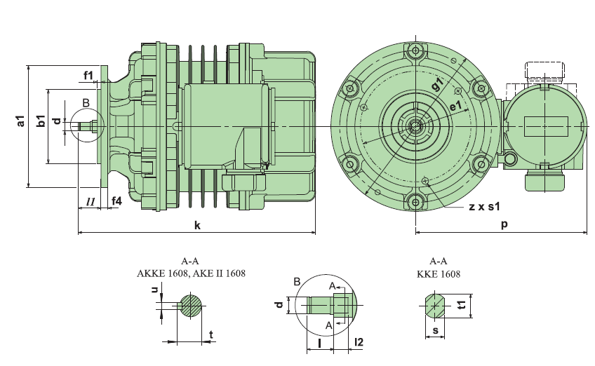 Электродвигатель с взрывозащитой на передвижение, AКЕII1608-6Ex, фото 1