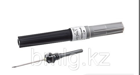 Игла двусторонняя к вакуумным пробиркам 22G, 0.7х25мм, черная, фото 1