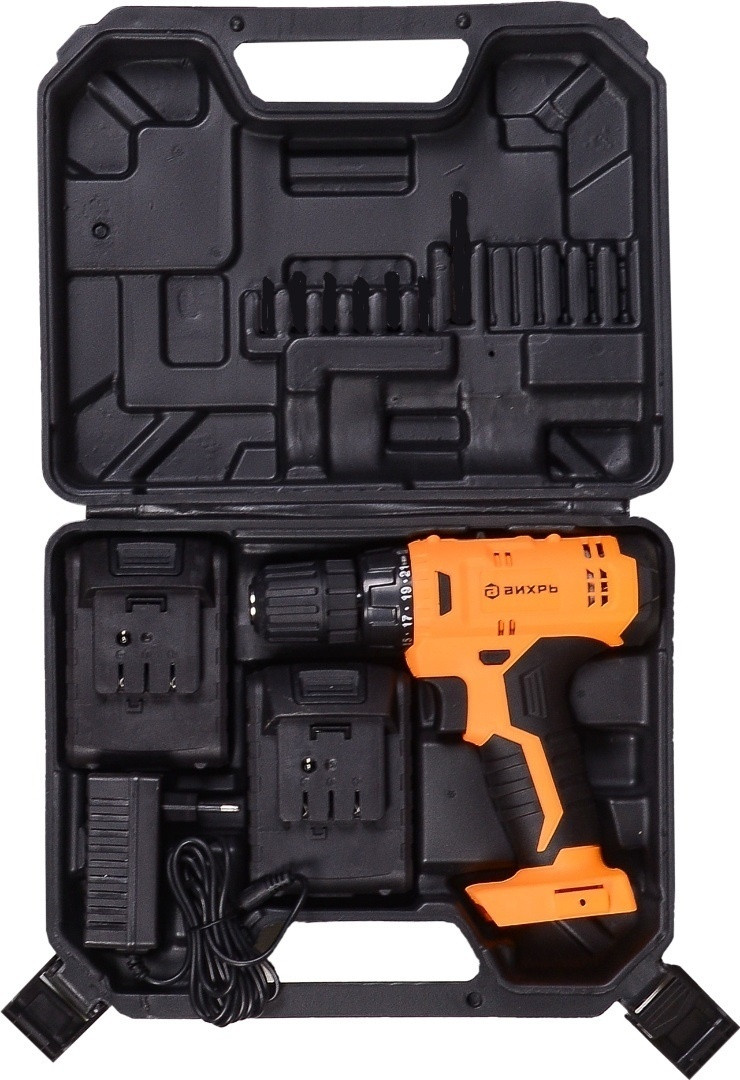 Дрель-шуруповерт аккумуляторная ДА-12-2к (Li-ion) (2,0 А/ч) Вихрь, фото 1