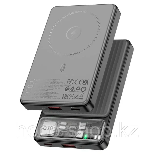 Power Bank Q18 Tourer 10000mAh с магнитной быстрой зарядкой 22.5W, Чёрный, фото 1