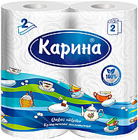 Бумажные полотенца Карина 332790 2 слоя 2 шт