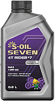 Моторное масло Синтетическое S-OIL 4T Rider #7 10W-40 1 л