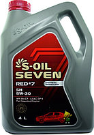Моторное масло Синтетическое S-OIL RED #7 5W-30 4 л