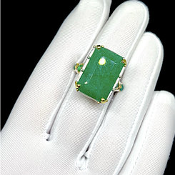 Эксклюзив. кольцо с крупным натуральным Изумрудом