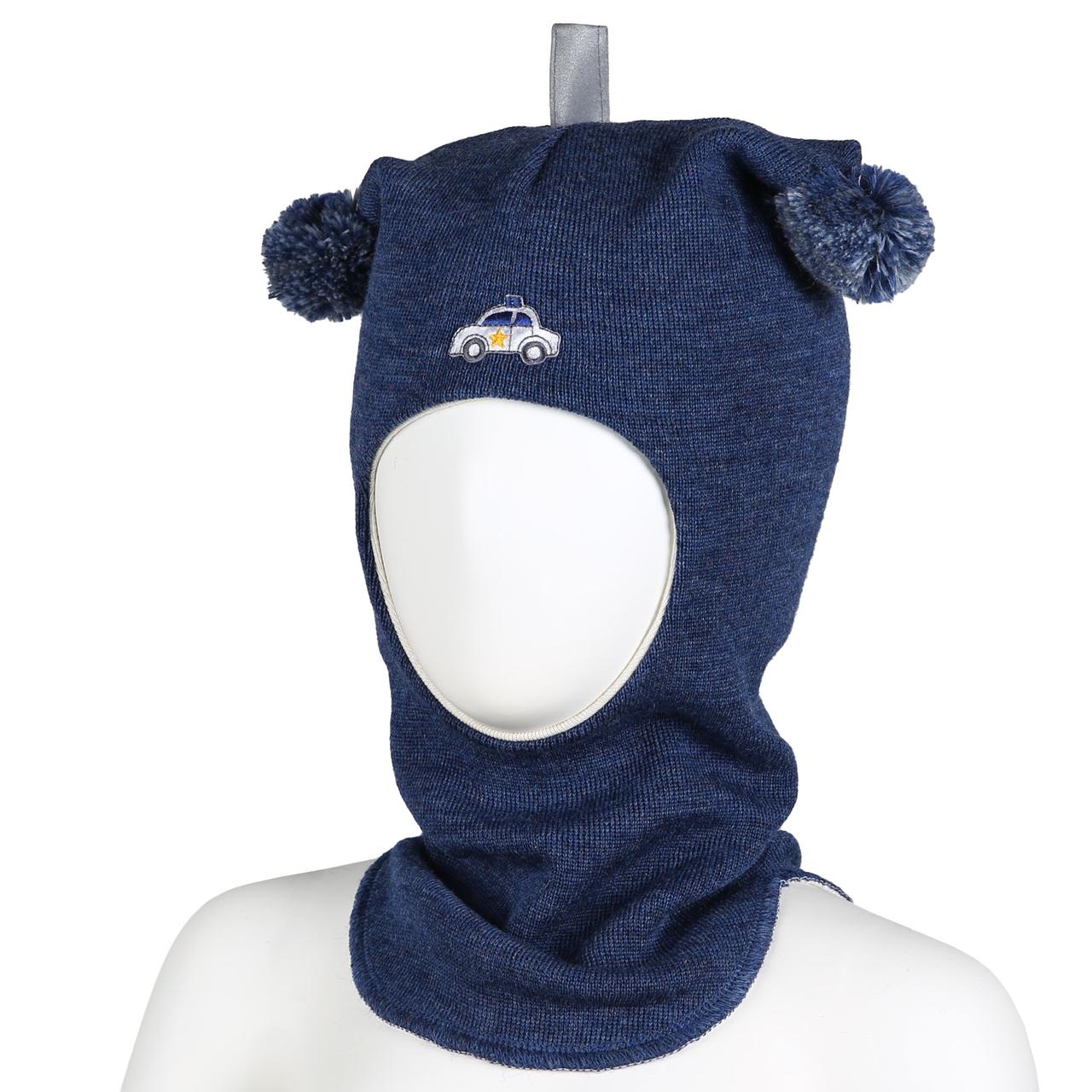 Шапка детская Kivat blue melange, police car 484-67, фото 1