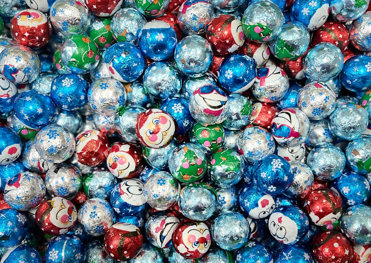 Шоколадные шарики Новогодние с шоколадной начинкой 1кг