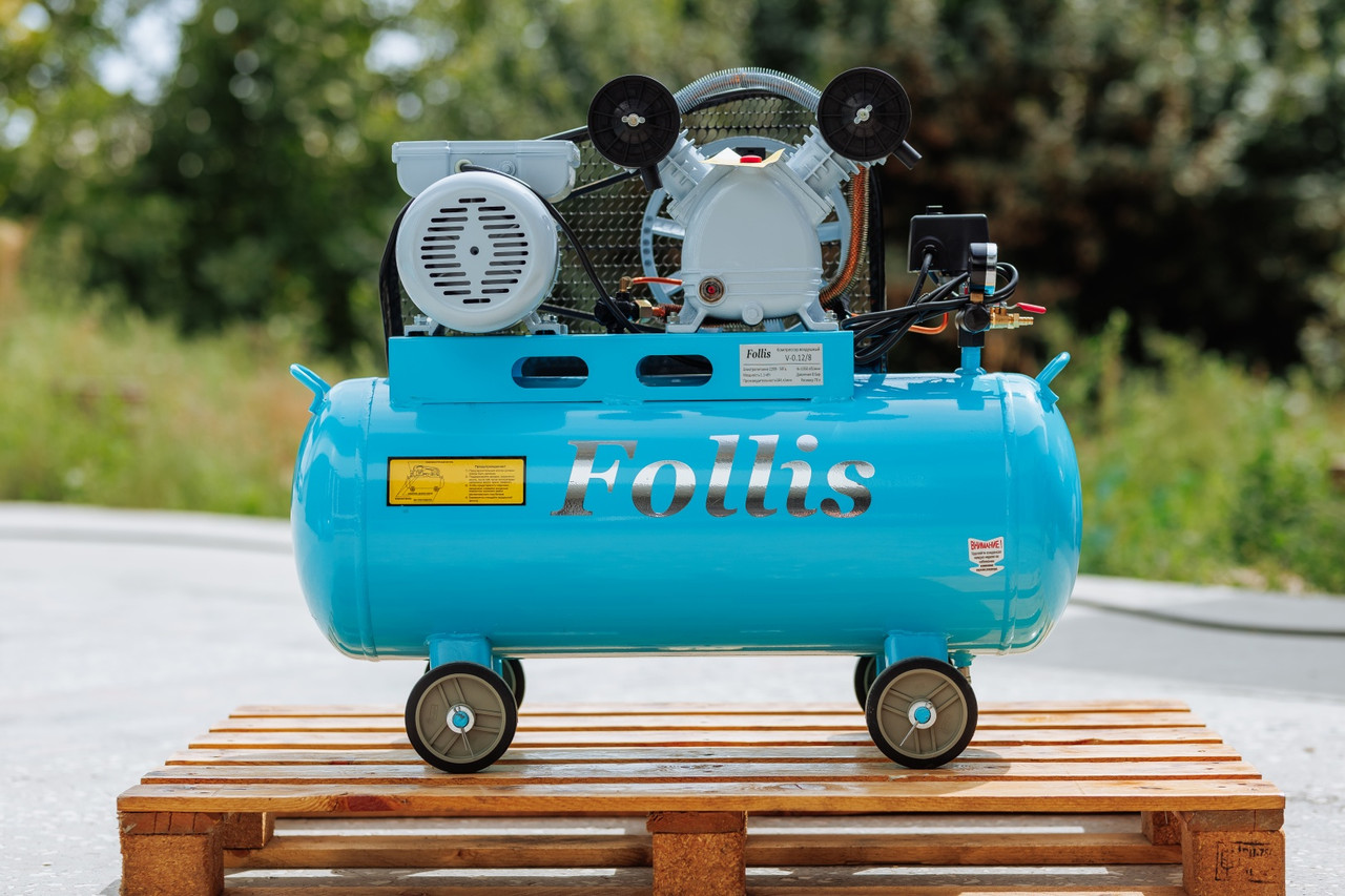 Компрессор поршневой 120 л/мин, 8 бар, 70 л ресивер, фото 1