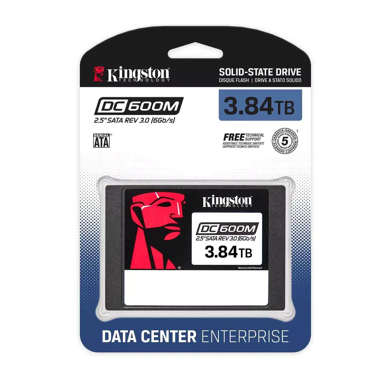 Серверный жесткий диск SSD SATA 3840 GB Kingston DC600M, SEDC600M/3840G, SATA 6Gb/s, фото 1