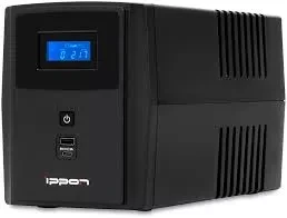ИБП Ippon Smart Power Pro II 1200 Euro, 1200VA, 720Вт, AVR 162-290В, 4хEURO, управление по USB, RJ-45, LCD, фото 1