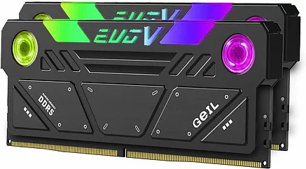 Оперативная память 32GB Kit (2x16GB) GEIL EVO V RGB 7200Mhz DDR5 PC5-57600 GESG532GB7200C36ADC Black, фото 1