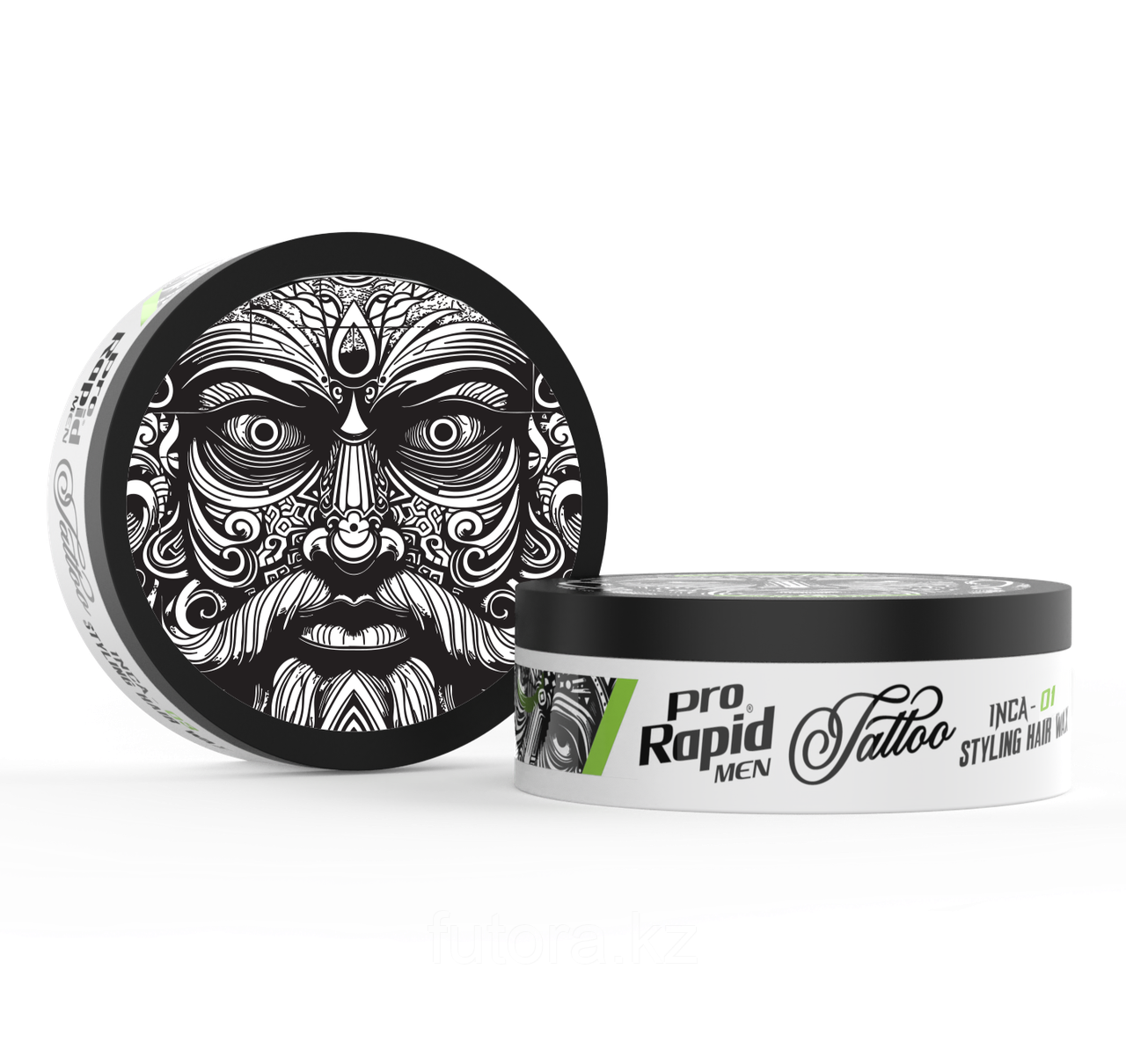 Воск на водной основе "PRO RAPID MEN Hair Styling Wax - Inca 01 Matte Tattoo Series", средней фиксации с, фото 1