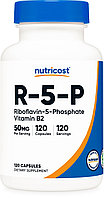 Nutricost, R-5-P, Витамин В2 (рибофлавин-5-фосфат), 50 мг, 120 капсул