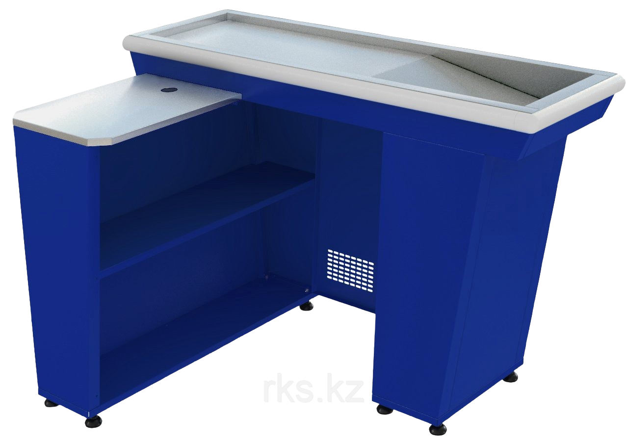 Кассовый бокс КБ-1,5-1Н одинарный накопитель (синий)