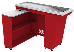 Кассовый бокс КБ-1,5-1Н одинарный накопитель (синий) Красный