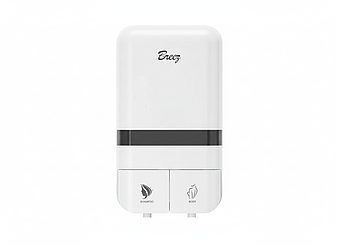 Настенный дозатор для душевых Breez S-8186 белый (350мл. x2), фото 2