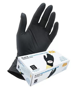 Медицинские перчатки нитрил-виниловые чёрные