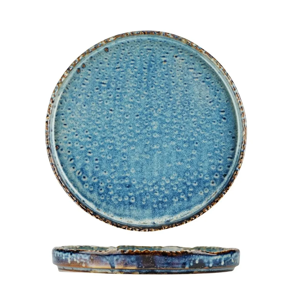 Тарелка с бортом d=20,5см, h=2,46см, 500 мл, фарфор,серия Aqua Blue P.L., фото 1