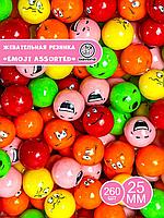 Жев. резинка 25 мм "Весёлая семейка" 260 шт/уп (Zed Candy) (цена 1шт - 22тг)