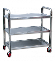 Тележка официантская трех ярусная 0,8 мм