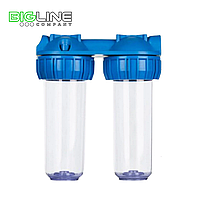 Корпус фильтра двойной UNO YL-Q 10 AA (3/4), крепление, ключ