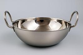 Миска 21х21х6,5 см сервировочная с ручками, нержавеющая сталь