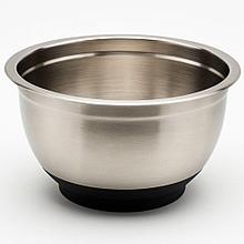 Миска для смешивания 20*11 см с силиконовой подставкой, нержавеющая сталь