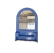 Зеркало с полкой E0482 (Цвет синий)