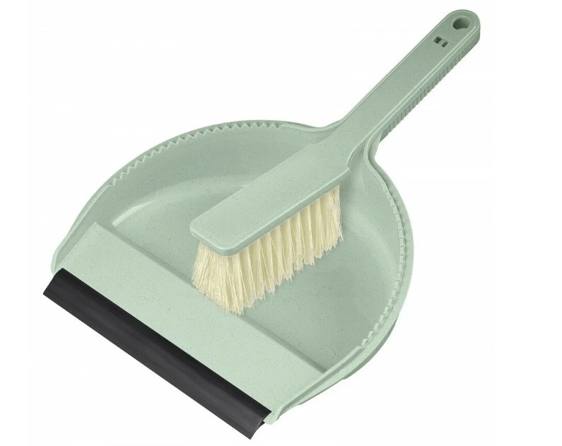 Комплект щётка-смётка"Greenland" с совком с кромкой (зеленый флэк)
