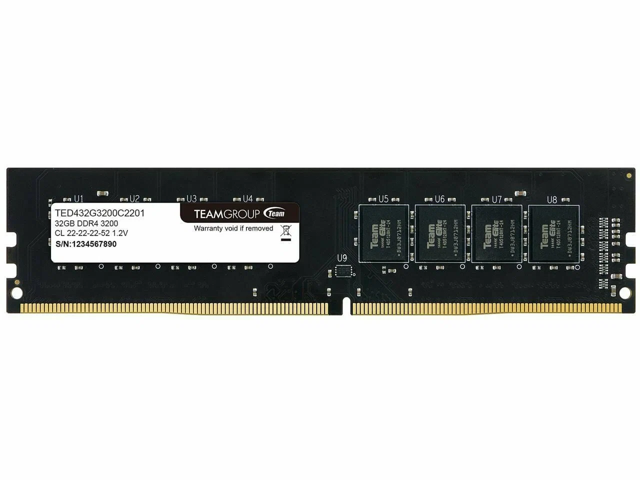 Оперативная память 32GB 3200MHz DDR4 Team Group ELITE PC4-25600 CL22 TED432G3200C2201