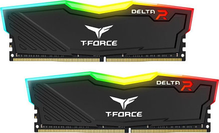 Оперативная память 16GB Kit (2x8GB) 3200MHz DDR4 Team Group DELTA RGB TF3D416G3200HC16FDC01 Black, фото 1