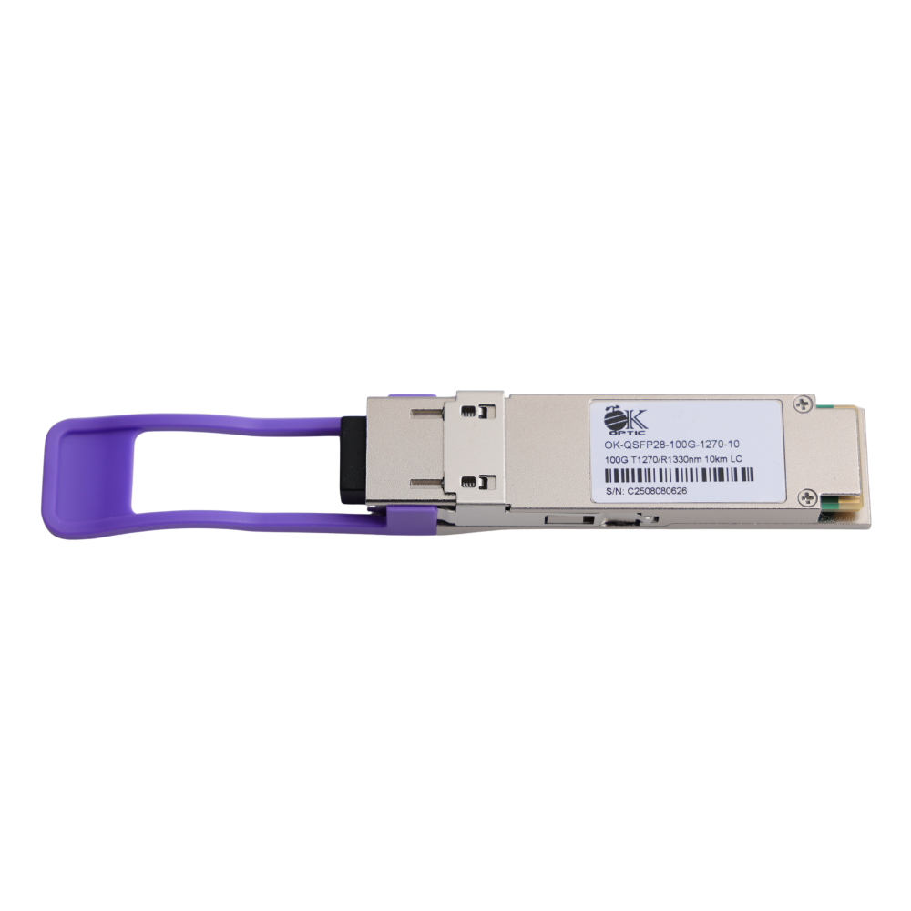 QSFP28 модуль OK-QSFP28-100G-1270-10 SM 10km