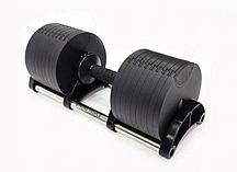 Регулируемая гантель черная StrongPeople 40 кг (шаг 4-5 кг)