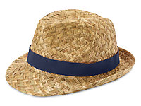 Pricus соломенная шляпа - Темно - синий / Натуральный