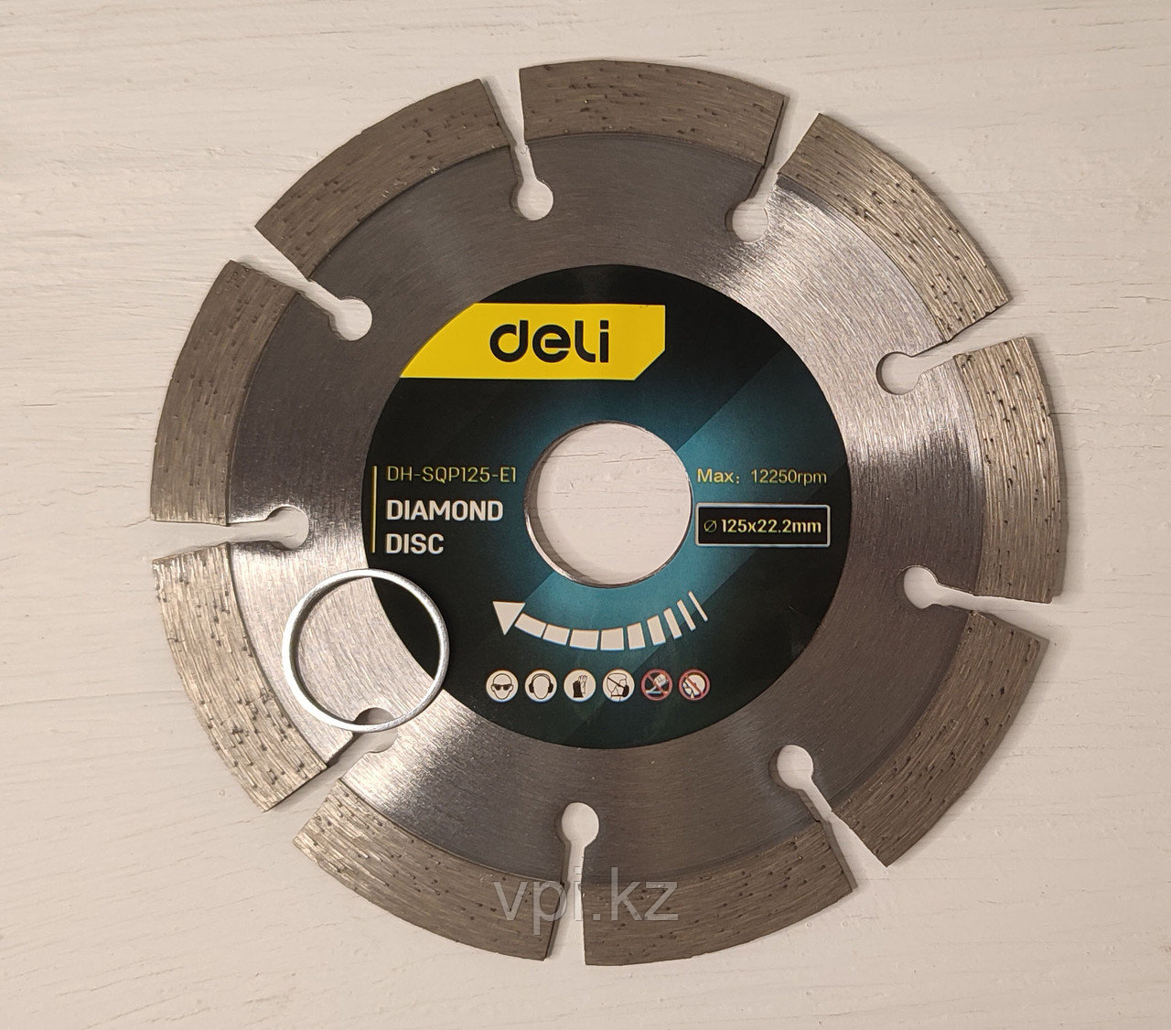 Круг алмазный отрезной, сухой рез, 125*22.2 Deli, фото 1