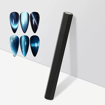 Магнит цилиндр граненный, черный