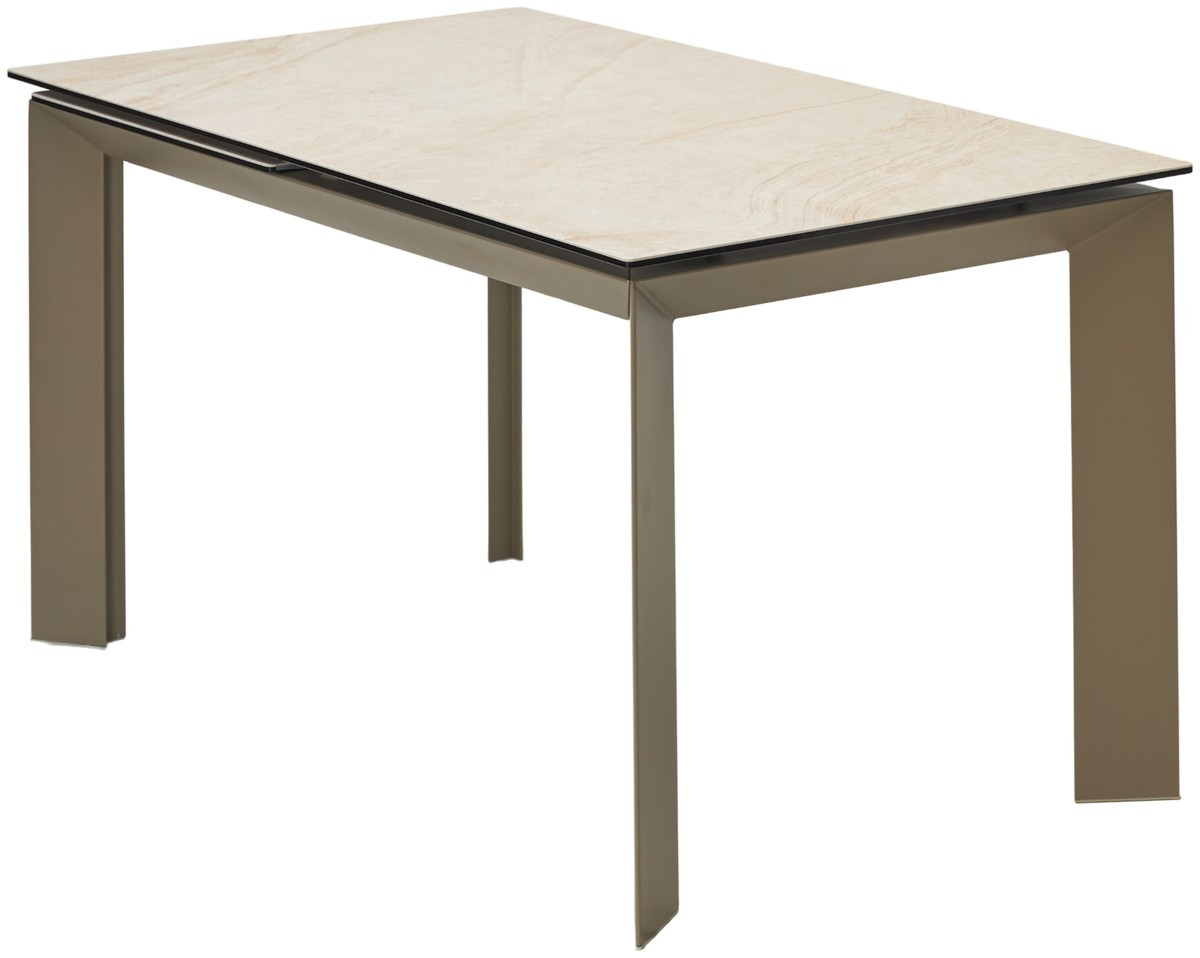 Стол Solid 140 тальянская керамика, тауп каркас