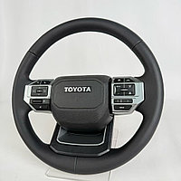 Руль на Land Cruiser Prado 150 2010-23 в стиле Prado 250 дизайн Classic (Черная кожа)