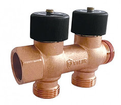 VR507-3 Коллектор водоразборный с регулировычными вентилями 3/4"x3 вых. (30/1шт)